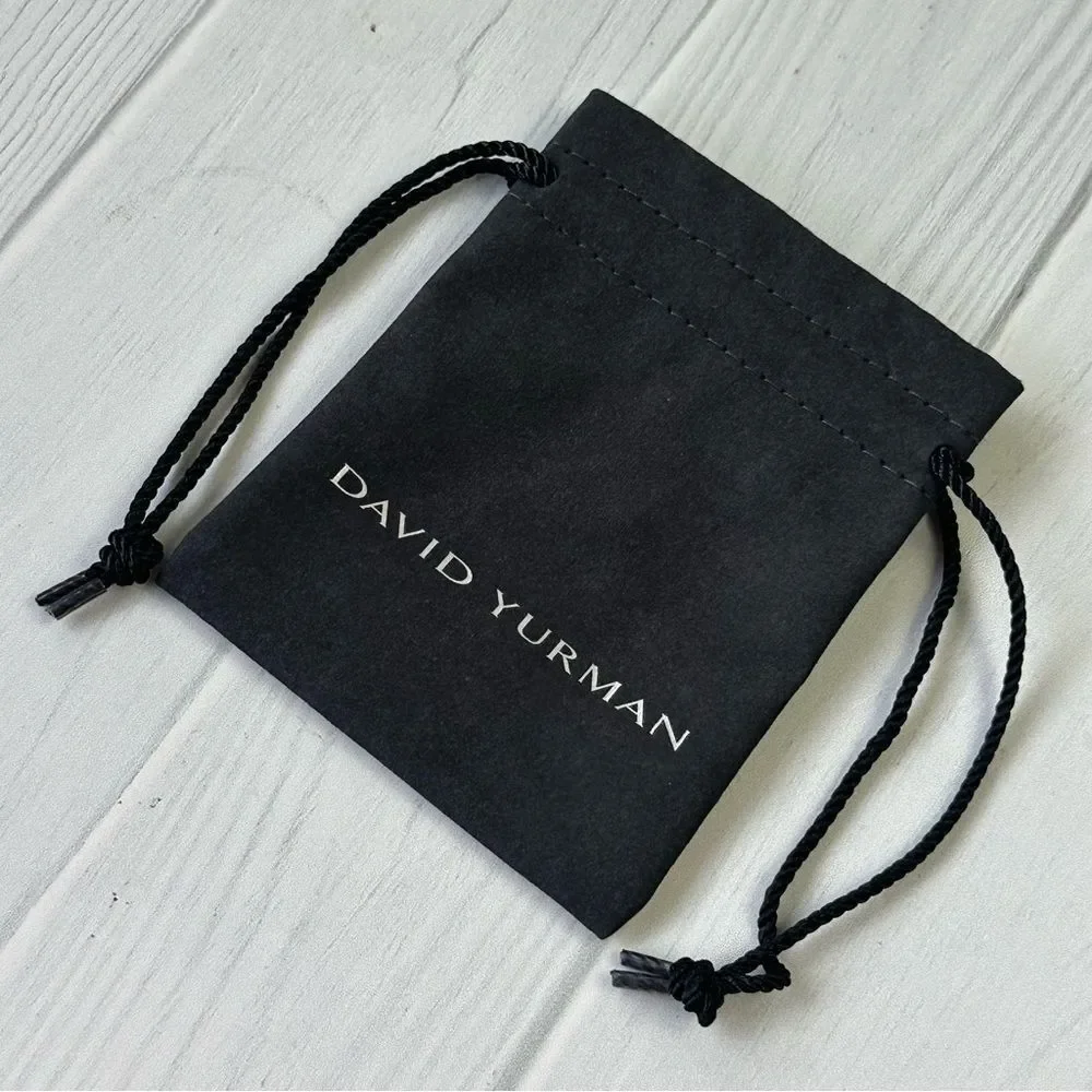 David Yurman Charcoal Gray Velvet Jewelry Drawstring Pouch Bracelet Storage Bag